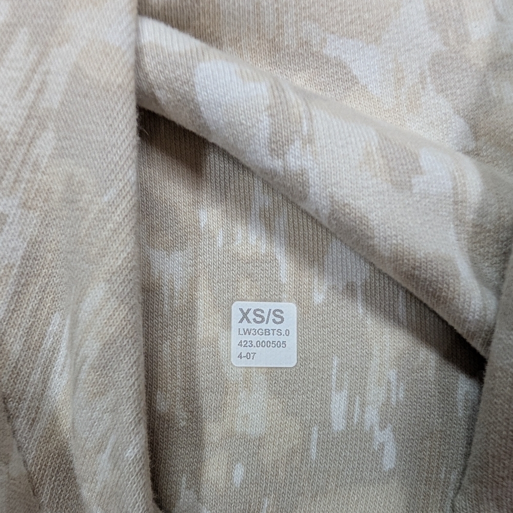Lululemon Jacket Womens XS/S Beige White Leopard Scuba Oversized ½ Zip Hoodie - Picture 4 of 7